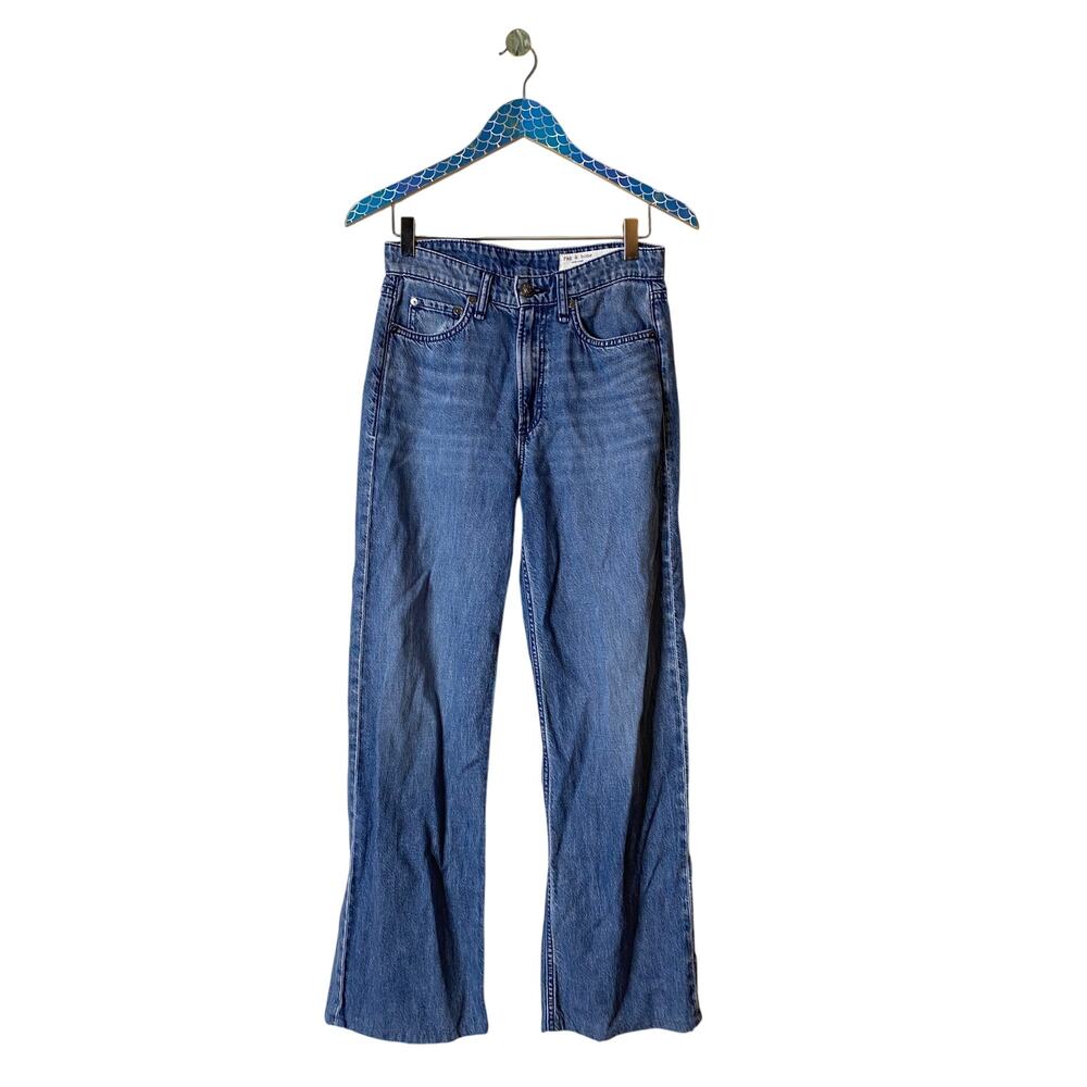 RAG & BONE Logan Mid Rise Wide Leg Jeans Size 24